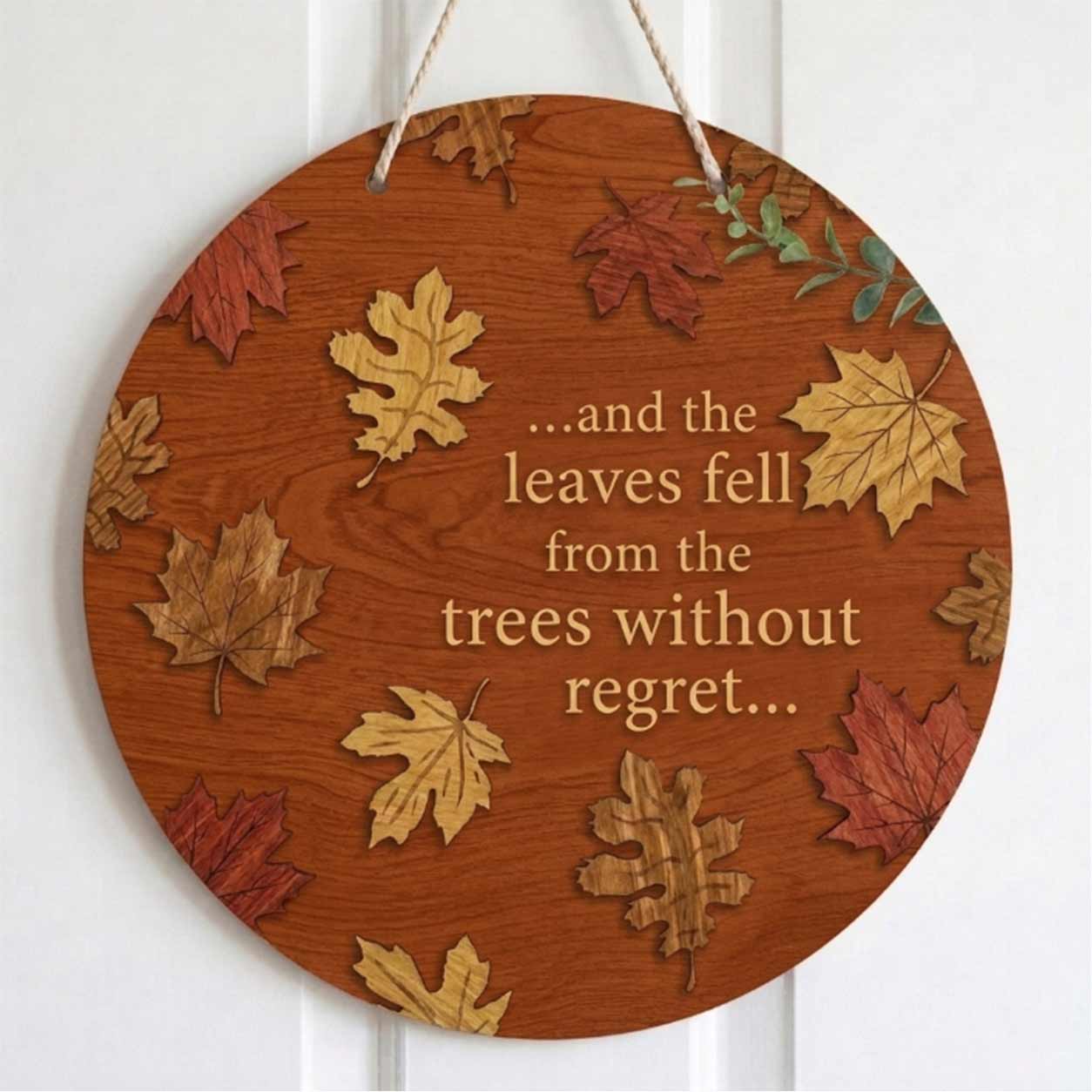 Personalized Fall Wooden Sign, Fall Door Hanger, Autumn Quotation Front Door Decor, Autumn Porch Decor
