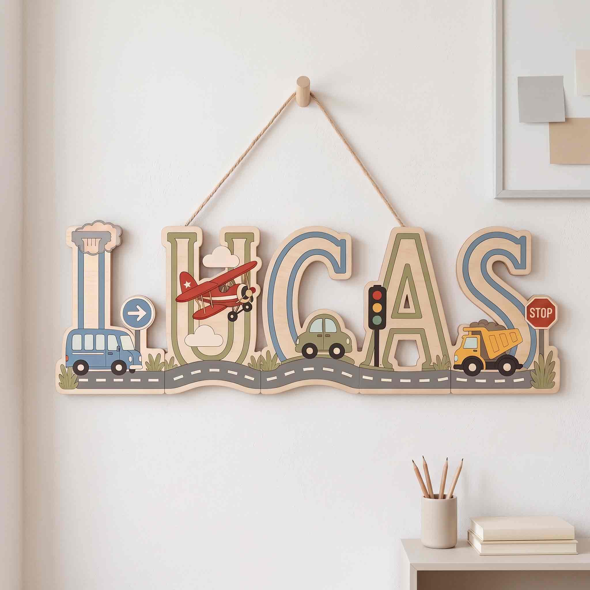 Personalized Car Truck Road Name Wooden Sign