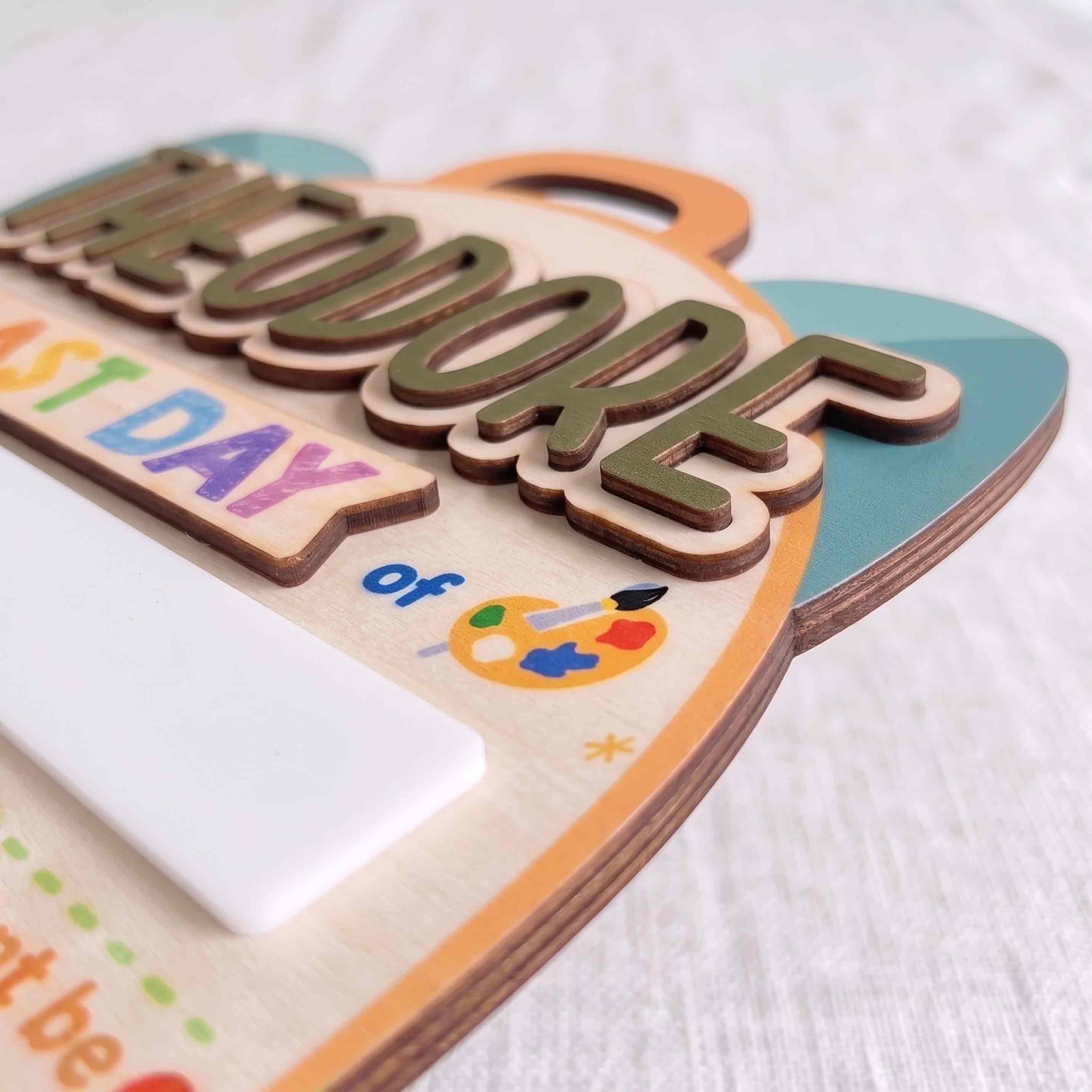 Personalized Backpack First Day School Board, Reusable Dry Erase Board, Back to School Sign