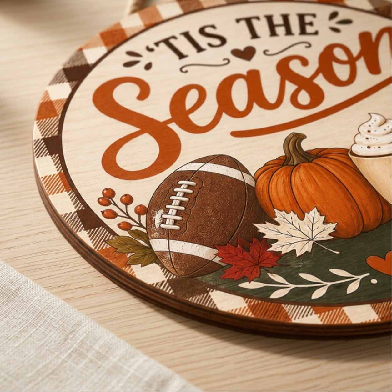 Fall Porch Decor, Pumpkins Vase Hello Fall Wooden Fall Door Hanger,  Front Door Sign, Farmhouse Fall Decor