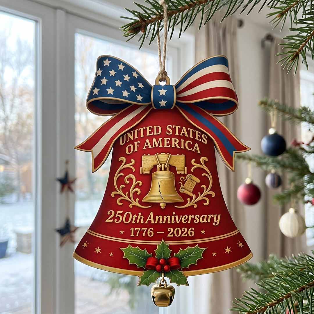 1-Layer Wooden Ornament With 1 Bell