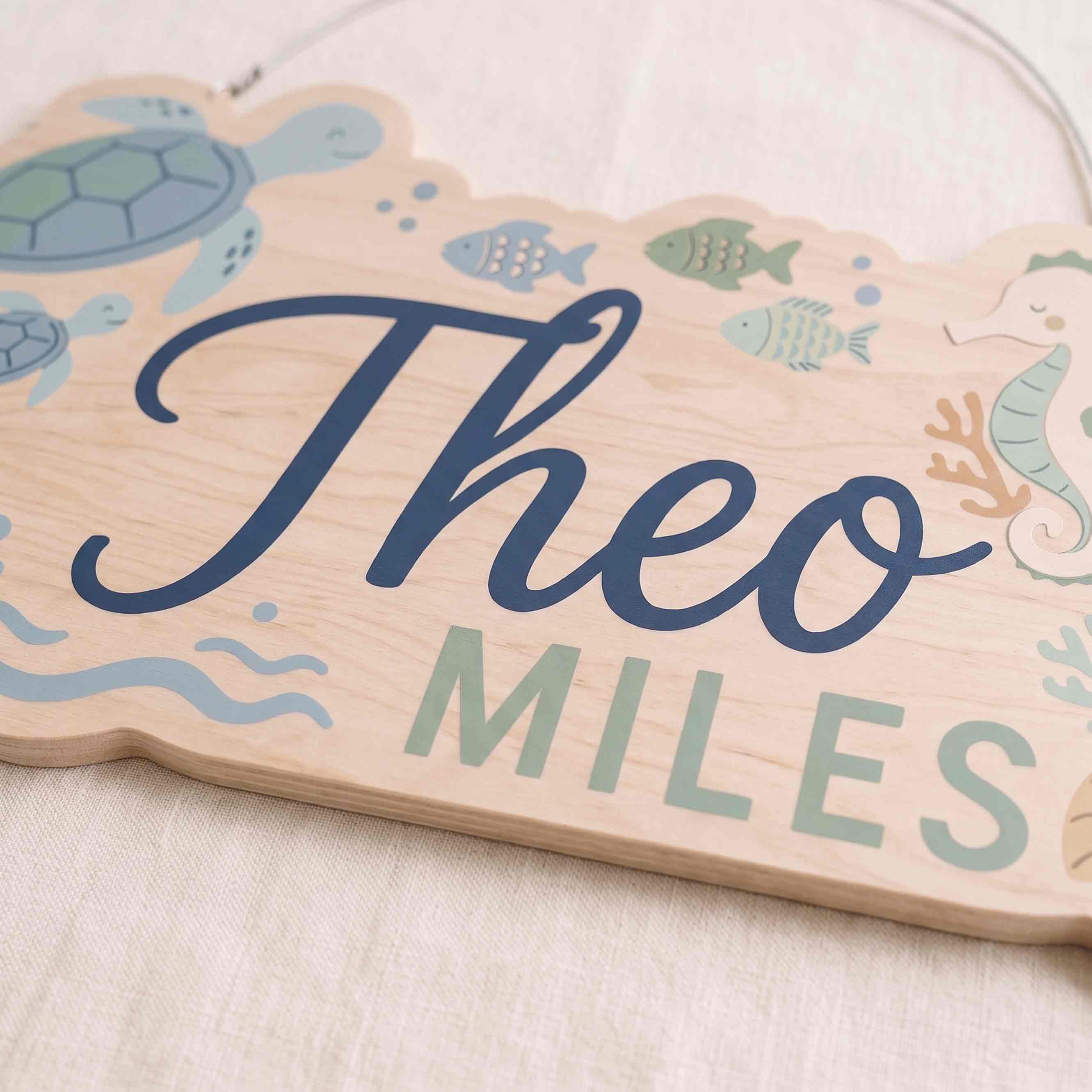 Personalized Ocean Name Wooden Sign