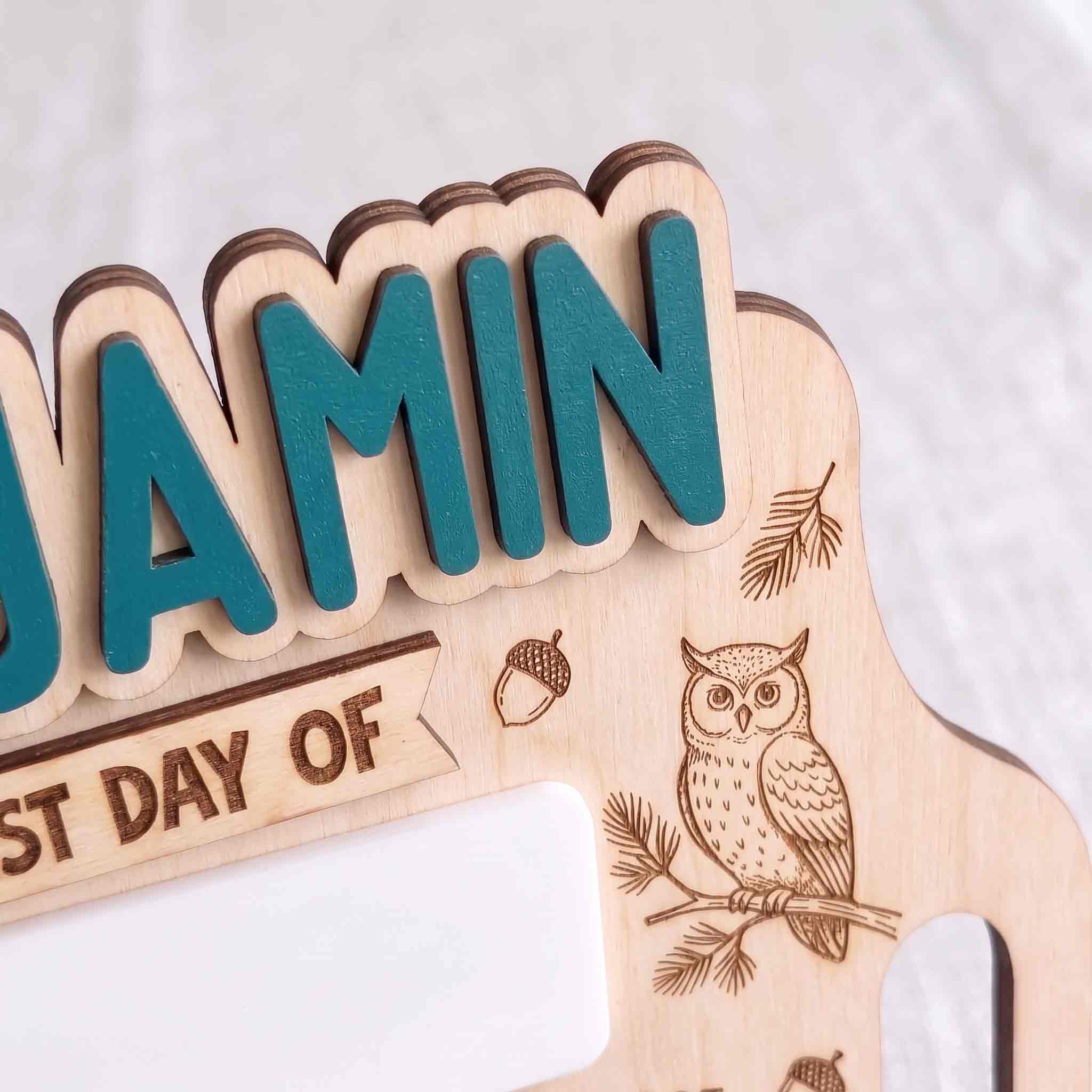 Personalized Forest Animals School Board, Reusable Dry Erase Board, Back to School Sign