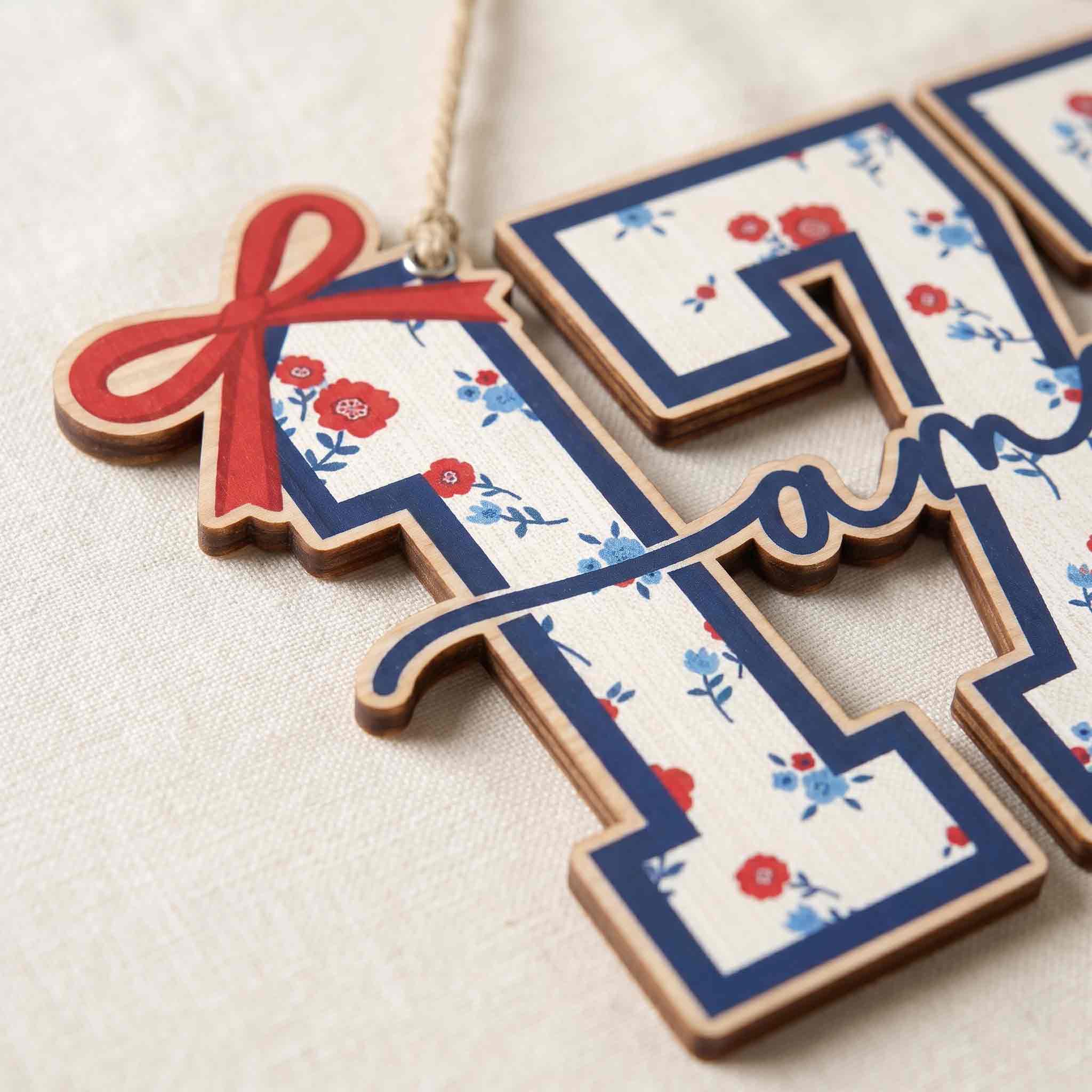Coquette 1776 Applique Embroidery Girly Patriotic Wooden Sign