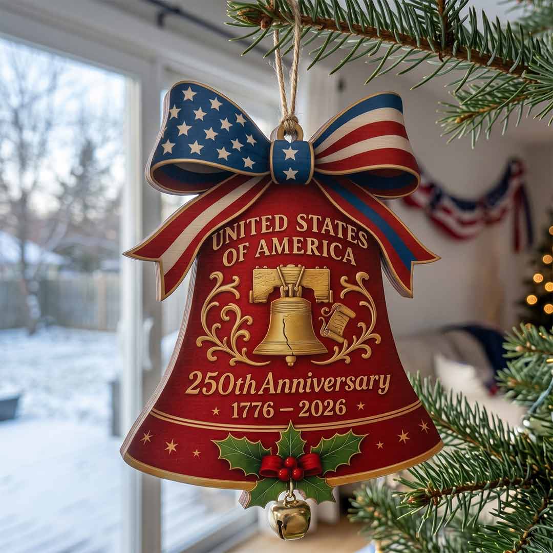 1-Layer Wooden Ornament With 1 Bell