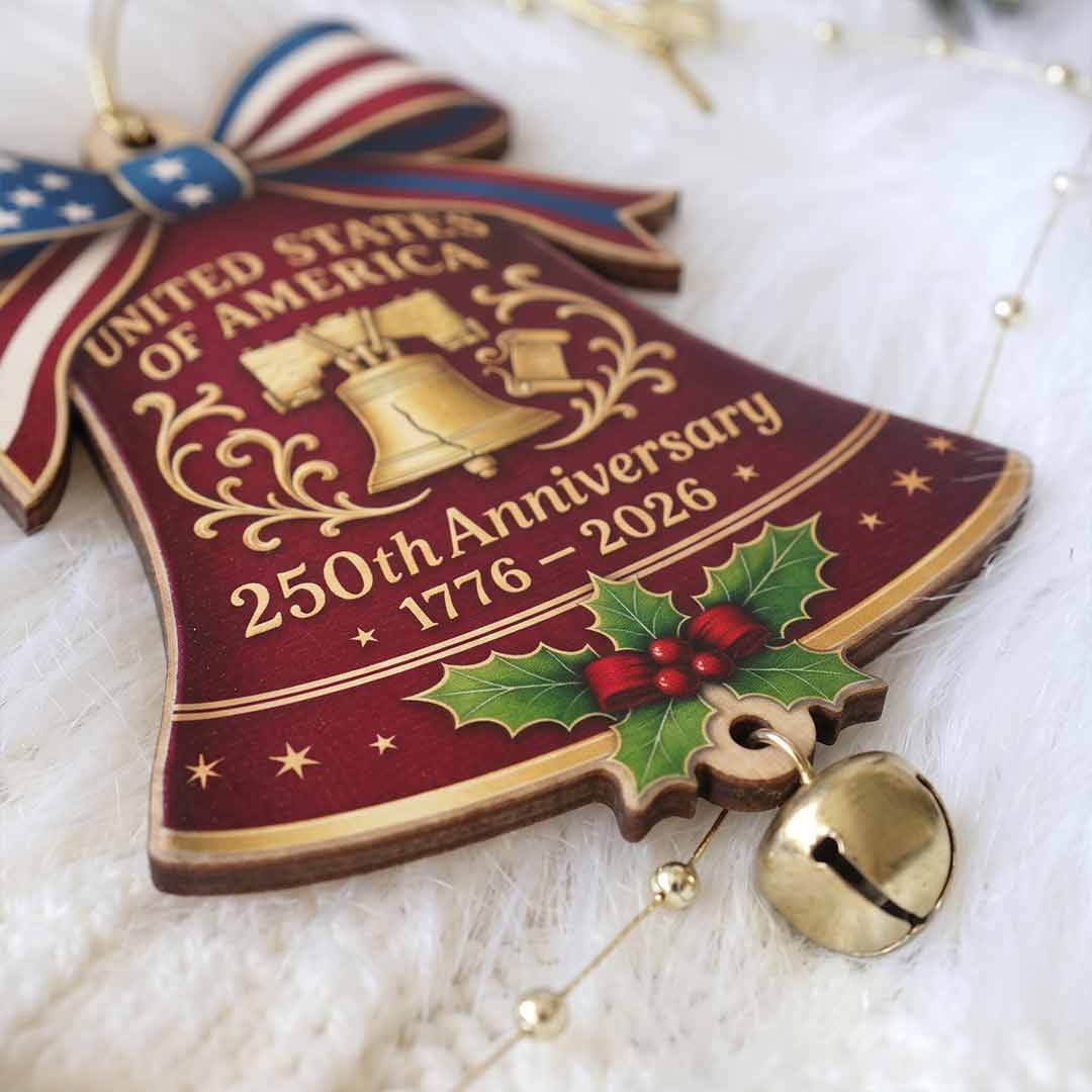 1-Layer Wooden Ornament With 1 Bell