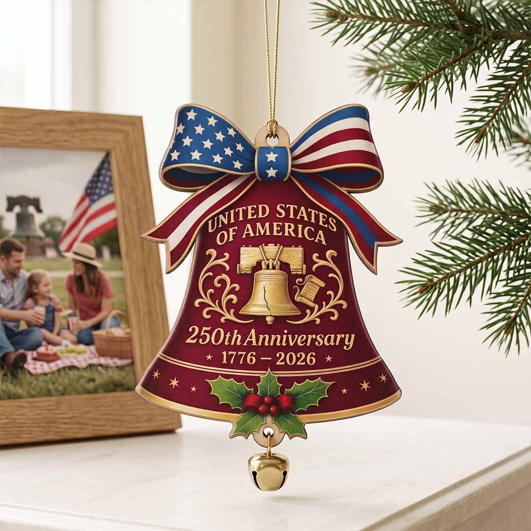 1-Layer Wooden Ornament With 1 Bell