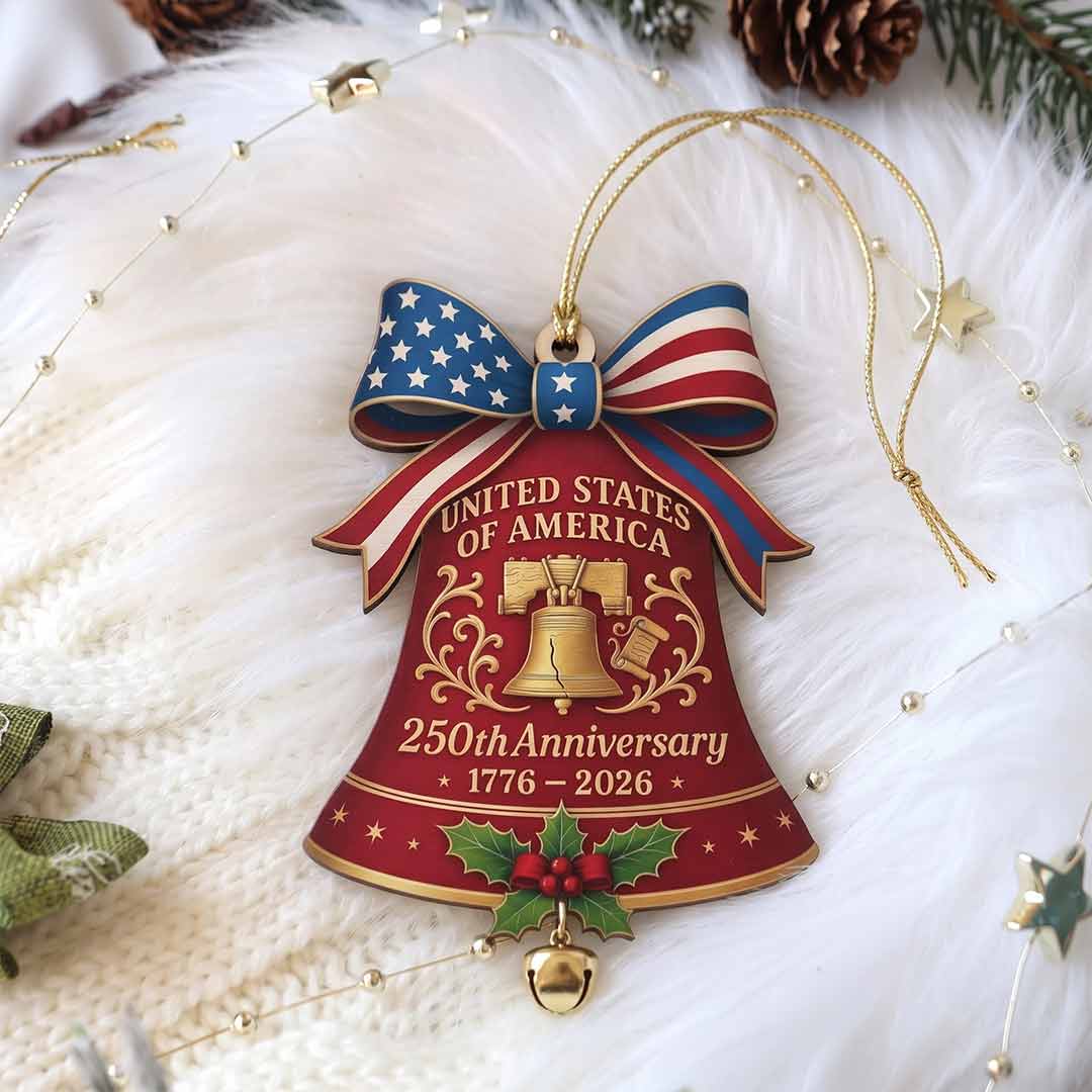 1-Layer Wooden Ornament With 1 Bell