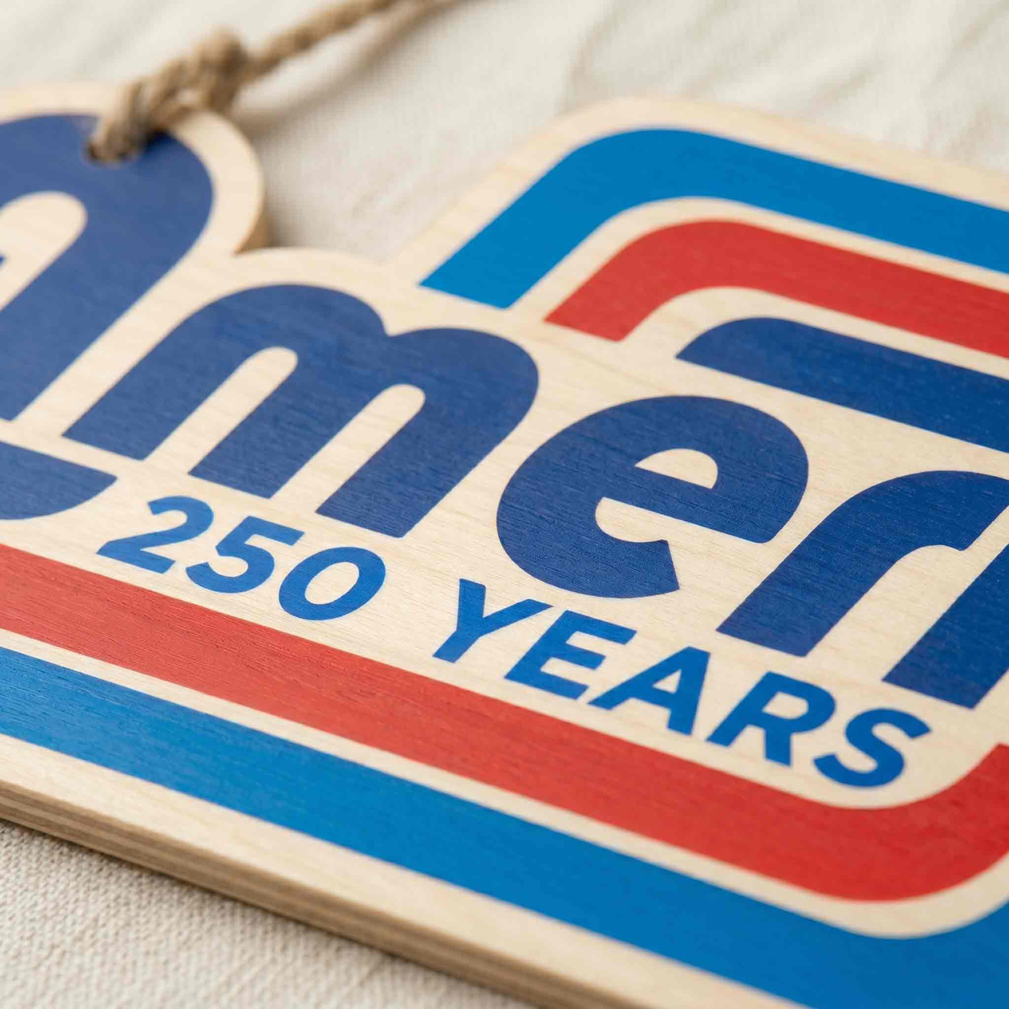 Retro America 250 Years Patriotic Independence Day Celebration Decor Wooden Sign