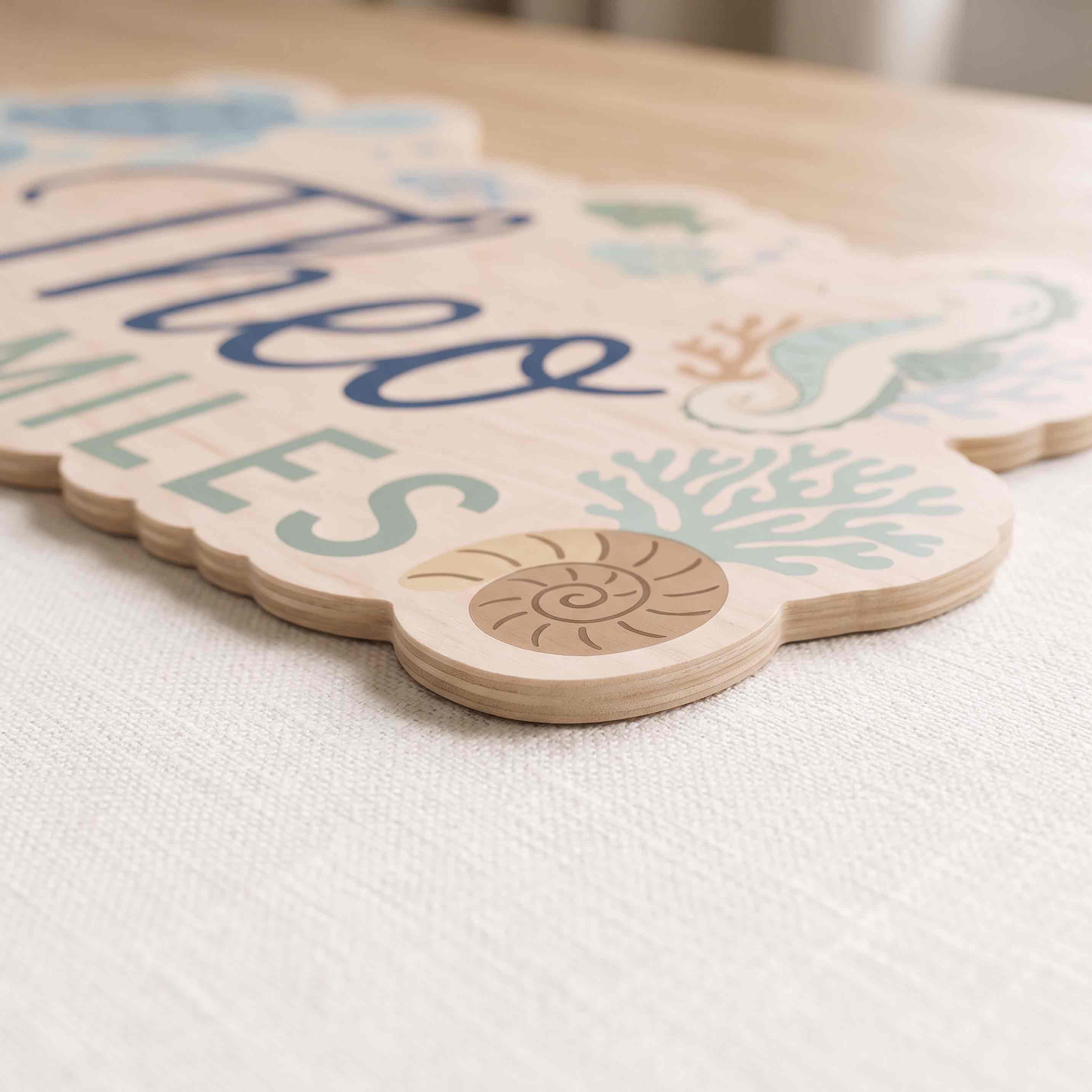 Personalized Ocean Name Wooden Sign