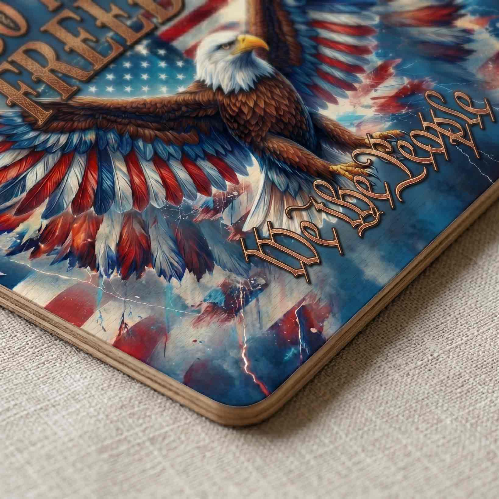 1776 2026 We The People Eagle 250th Anniversary Wooden Sign