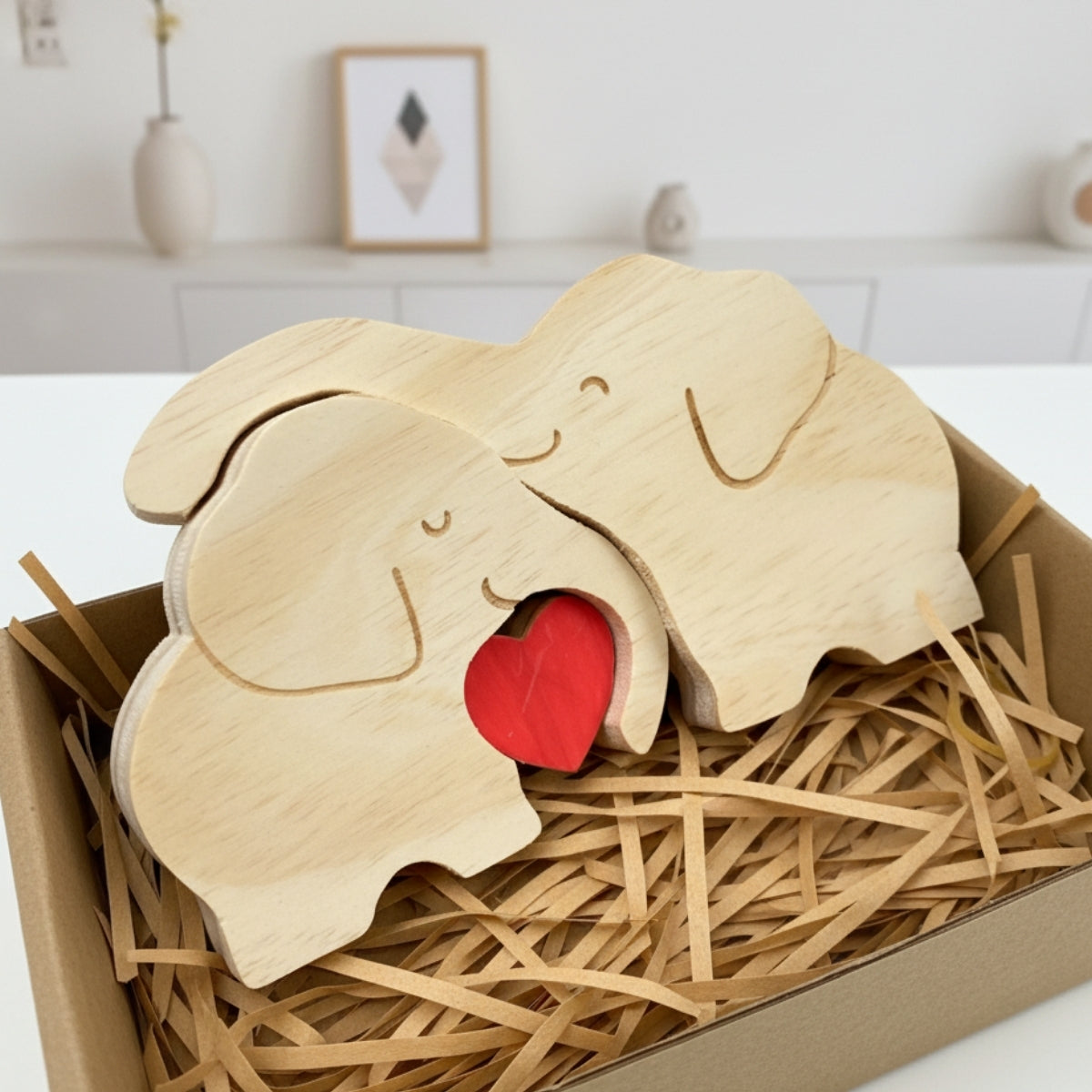 Personalized Elephant Couple Puzzle Custom Wooden Puzzle