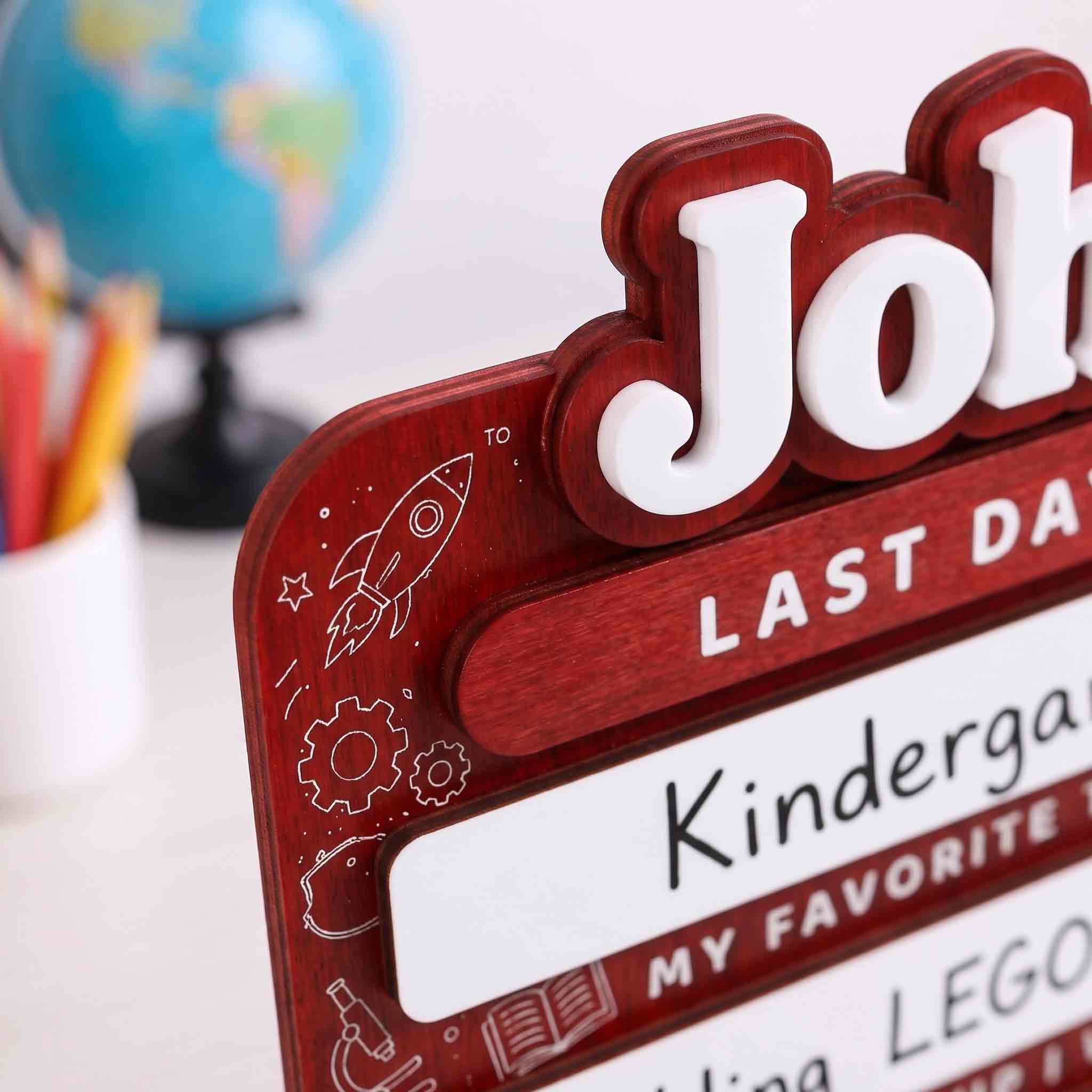 Personalized STEM Explorer First & Last Day School Board, Reusable Dry Erase Board, Back to School Sign