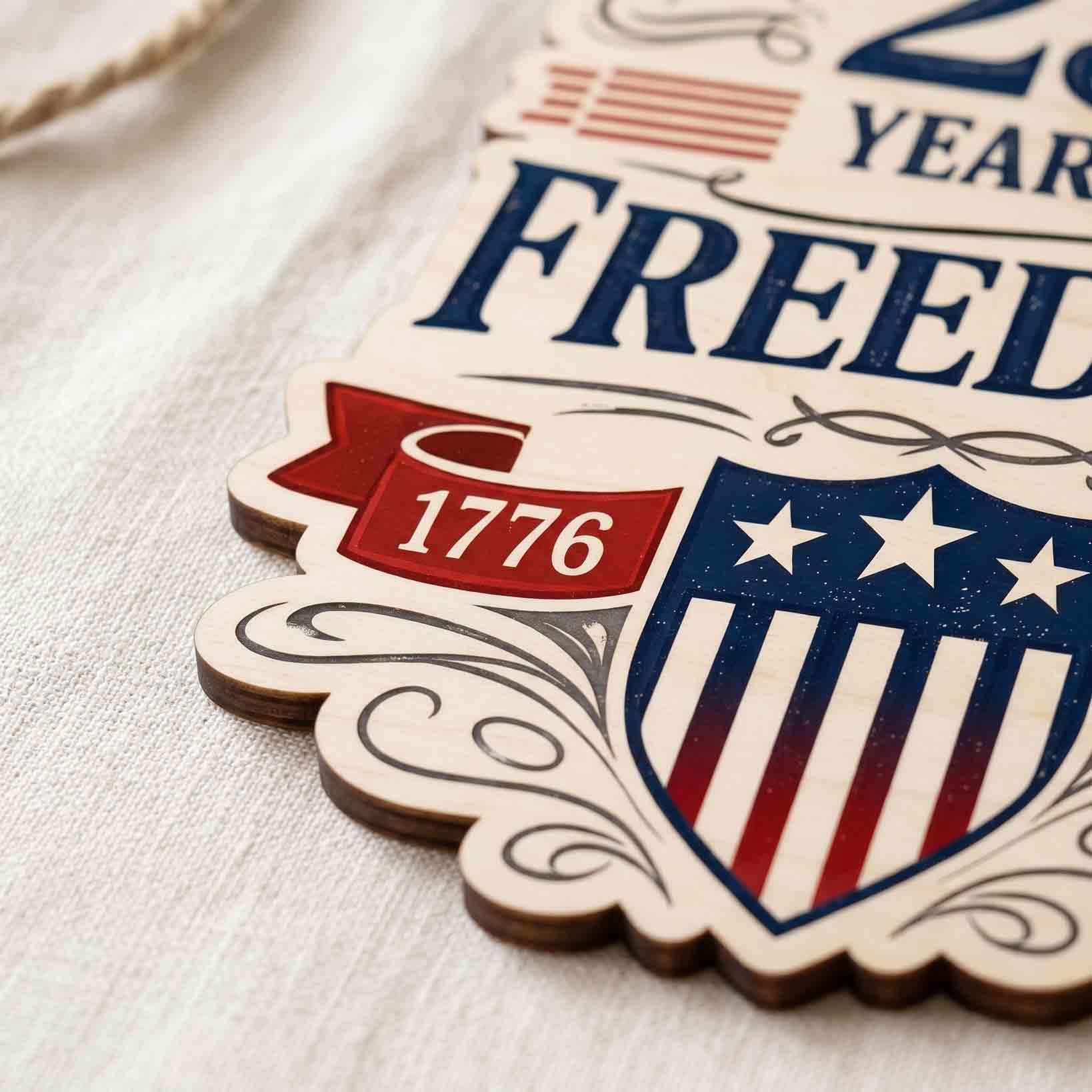 250 Years Of Freedom America 250 Wooden Sign 1776-2026