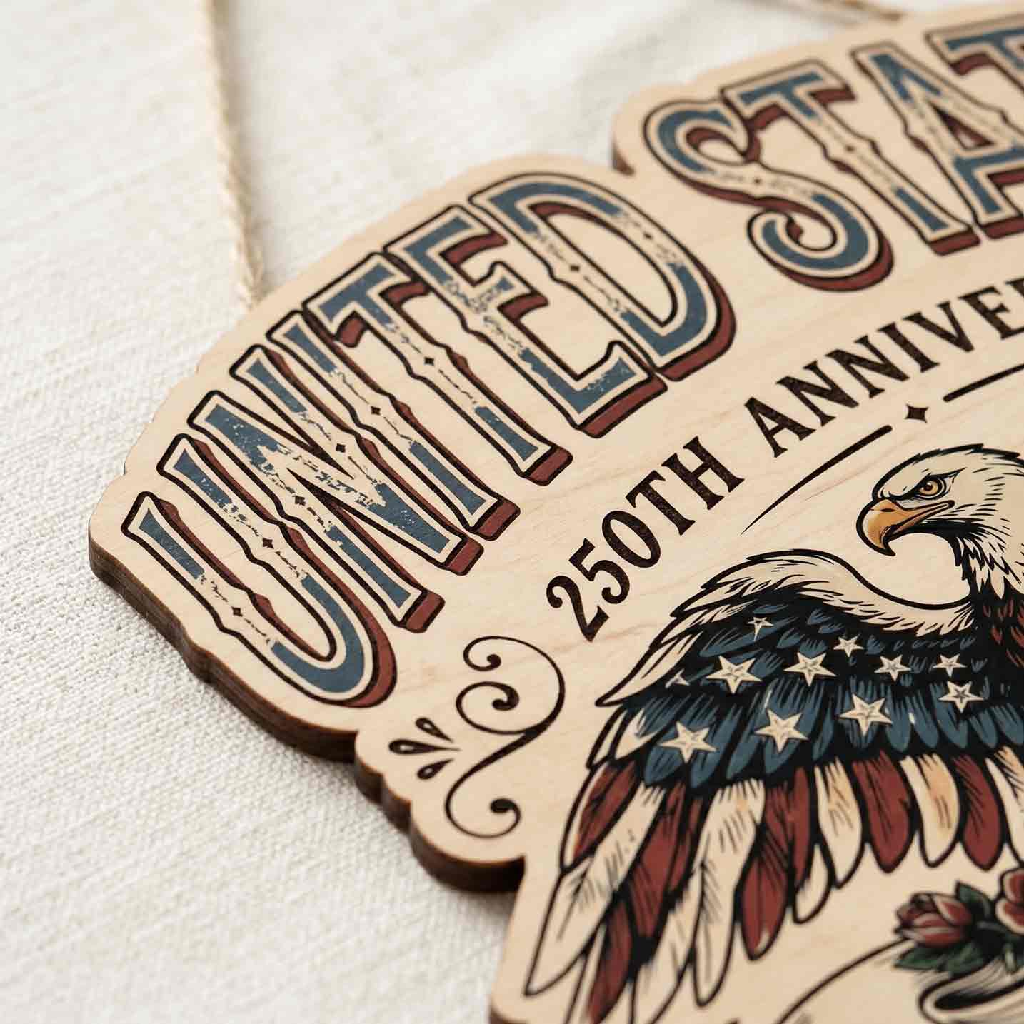 We Love Jesus And America Too Wooden Sign Christian Patriotic Decor