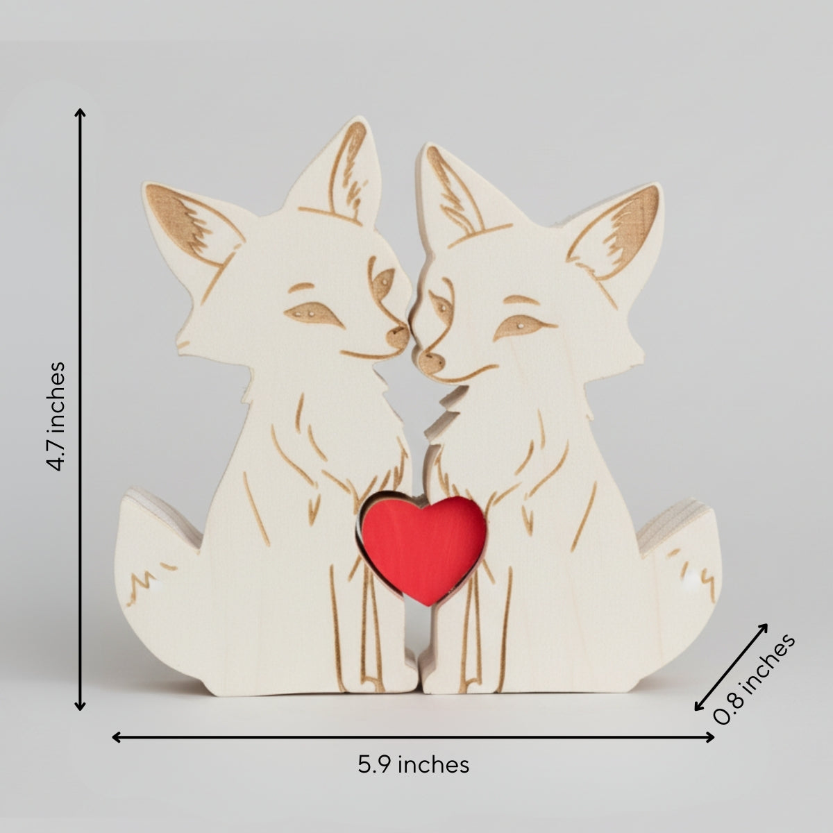 Personalized Fox Couple Puzzle Custom Wooden Puzzle