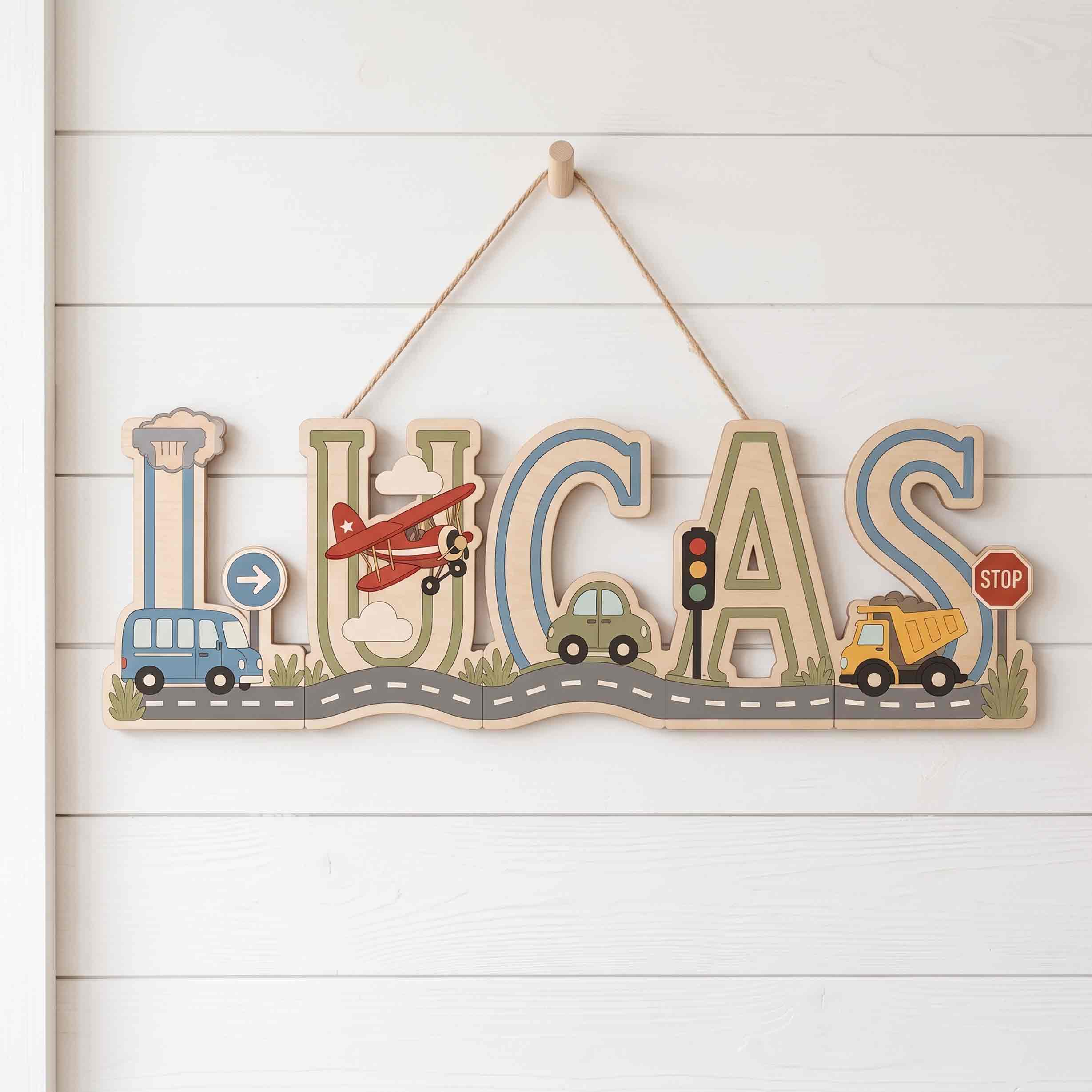 Personalized Car Truck Road Name Wooden Sign