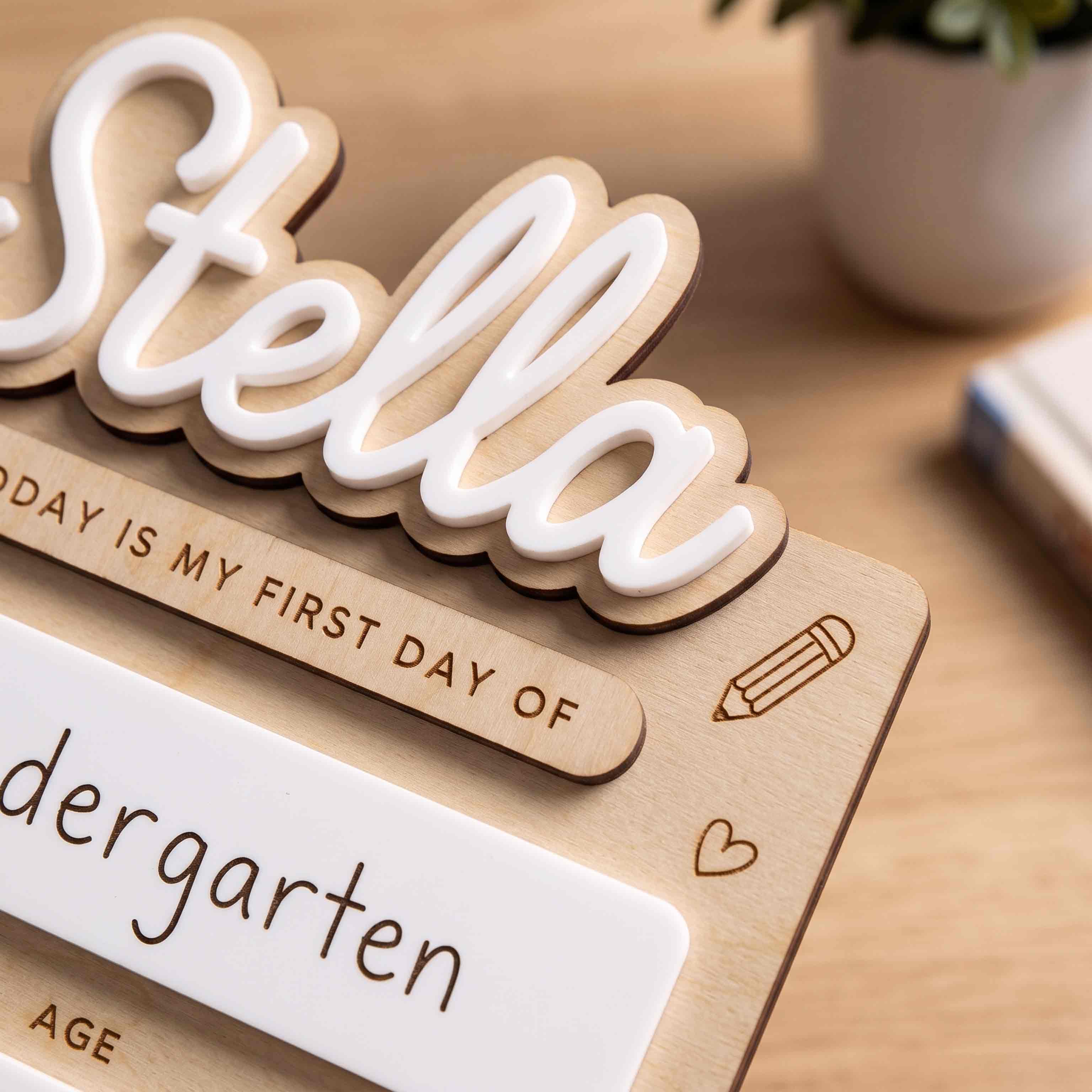 Personalized Modern Classroom First & Last Day School Board, Reusable Dry Erase Board, Back to School Sign