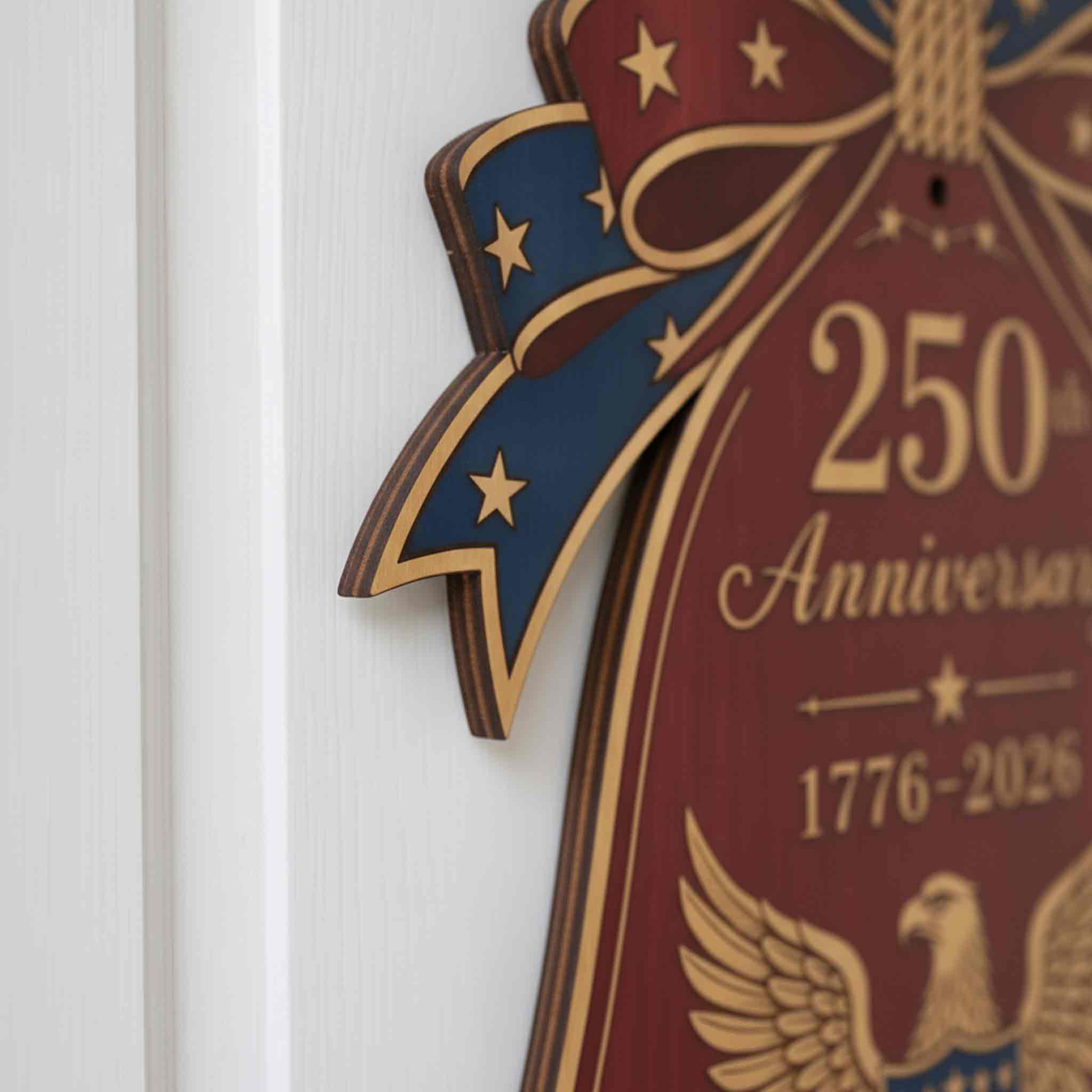 America 250th Anniversary Wooden Sign With Liberty Bell Patriotic Decor