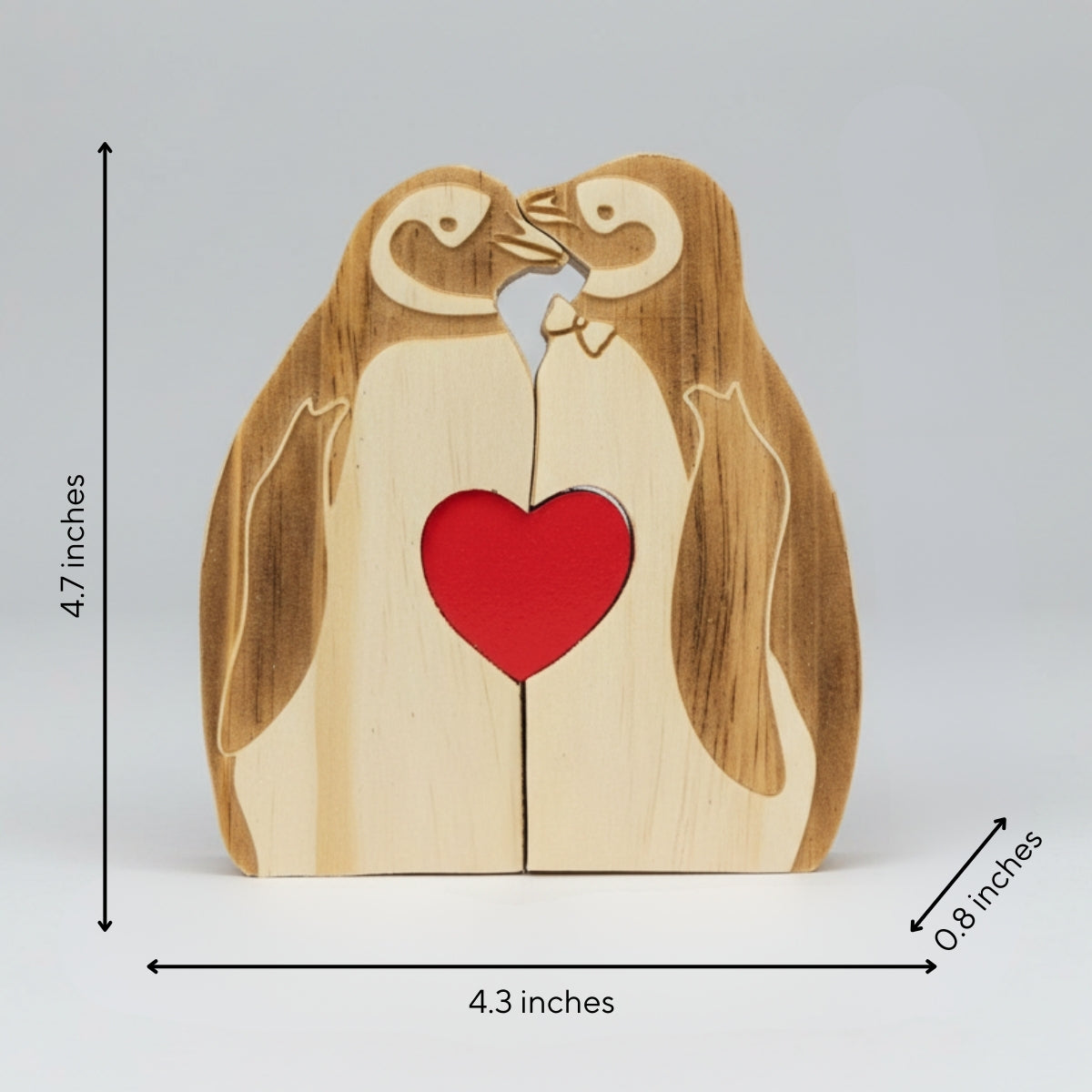 Personalized Penguin Couple Puzzle Custom Wooden Puzzle