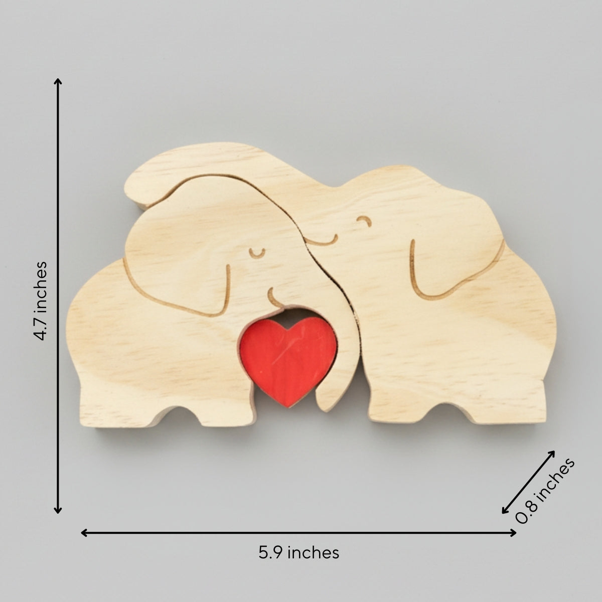 Personalized Elephant Couple Puzzle Custom Wooden Puzzle
