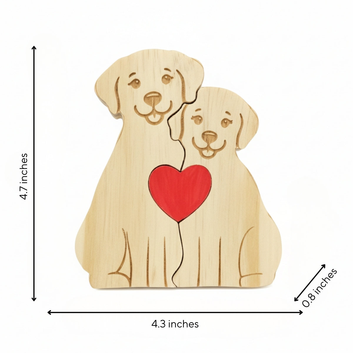 Personalized Dog Couple Puzzle Custom Wooden Puzzle