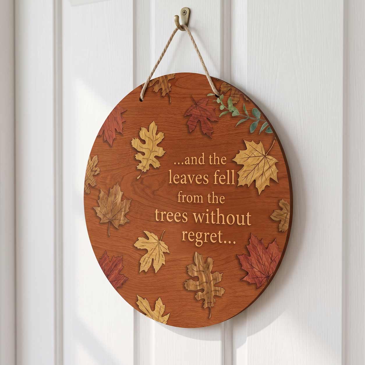 Personalized Fall Wooden Sign, Fall Door Hanger, Autumn Quotation Front Door Decor, Autumn Porch Decor