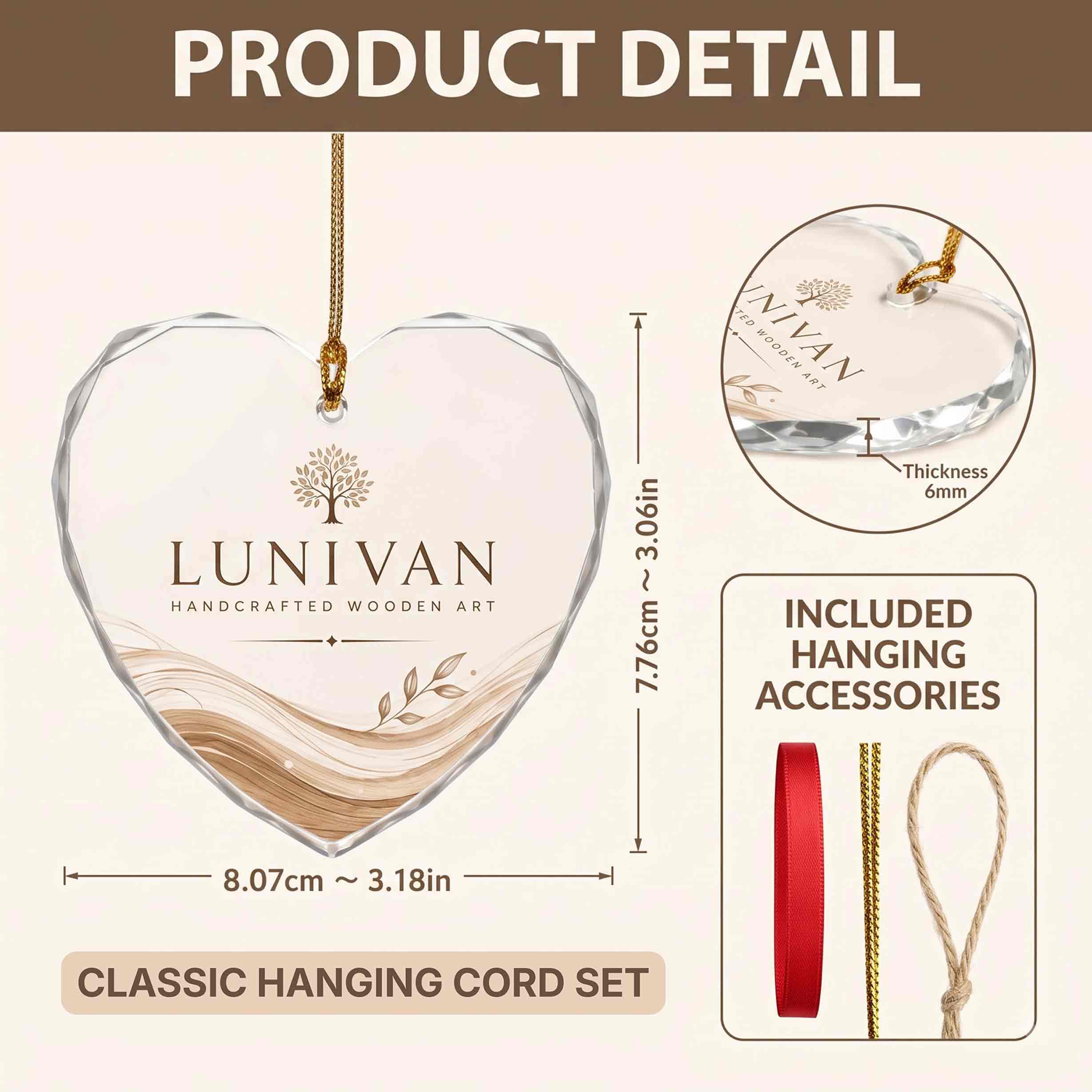 Heart Glass Ornament