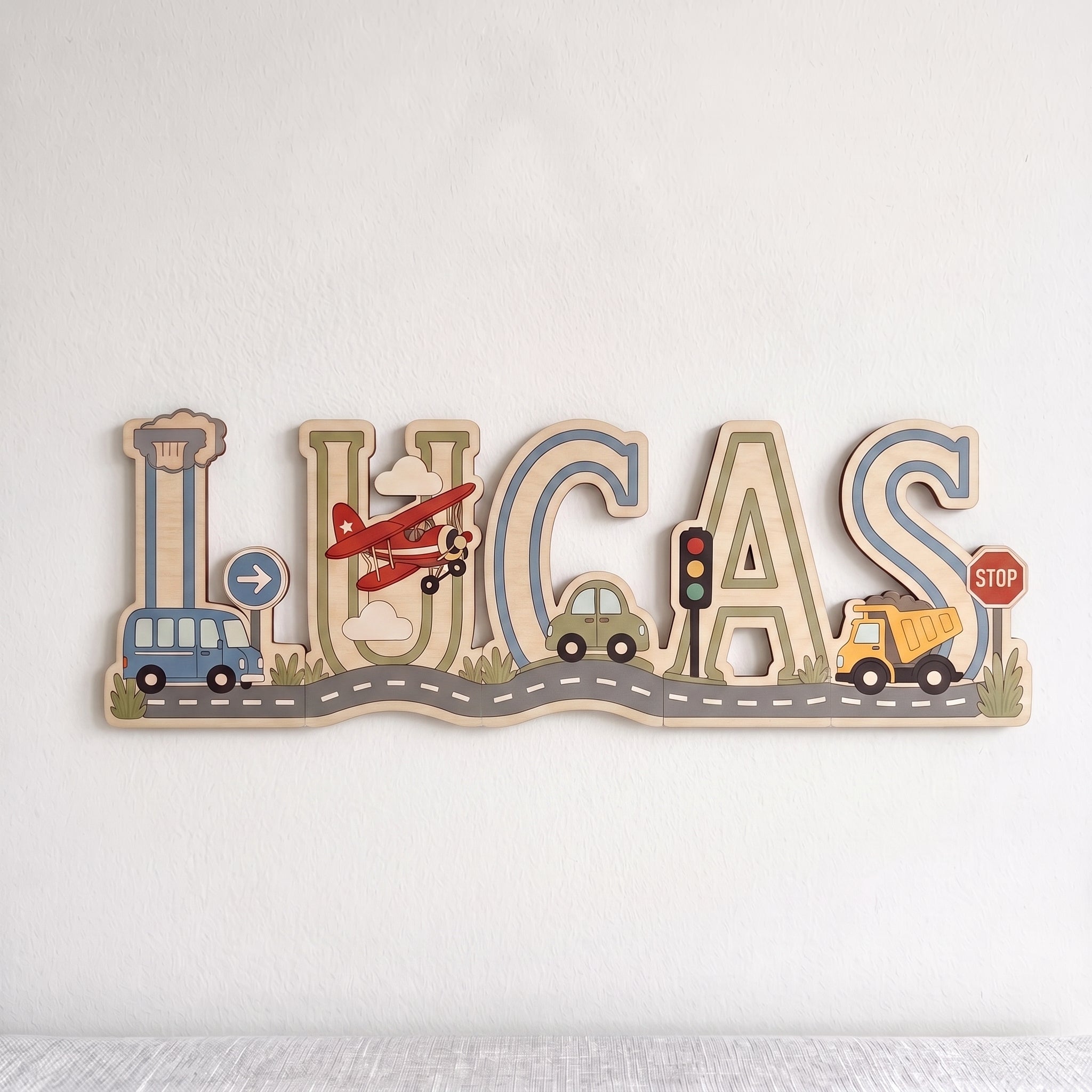 Personalized Car Truck Road Name Wooden Sign