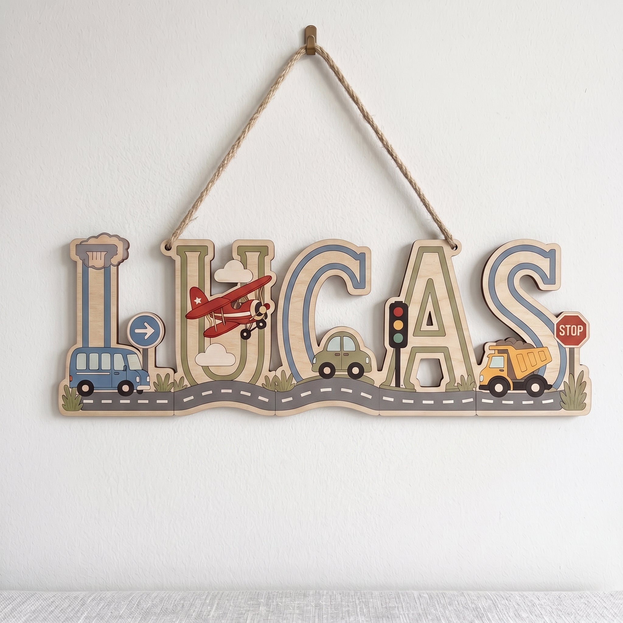 Personalized Car Truck Road Name Wooden Sign