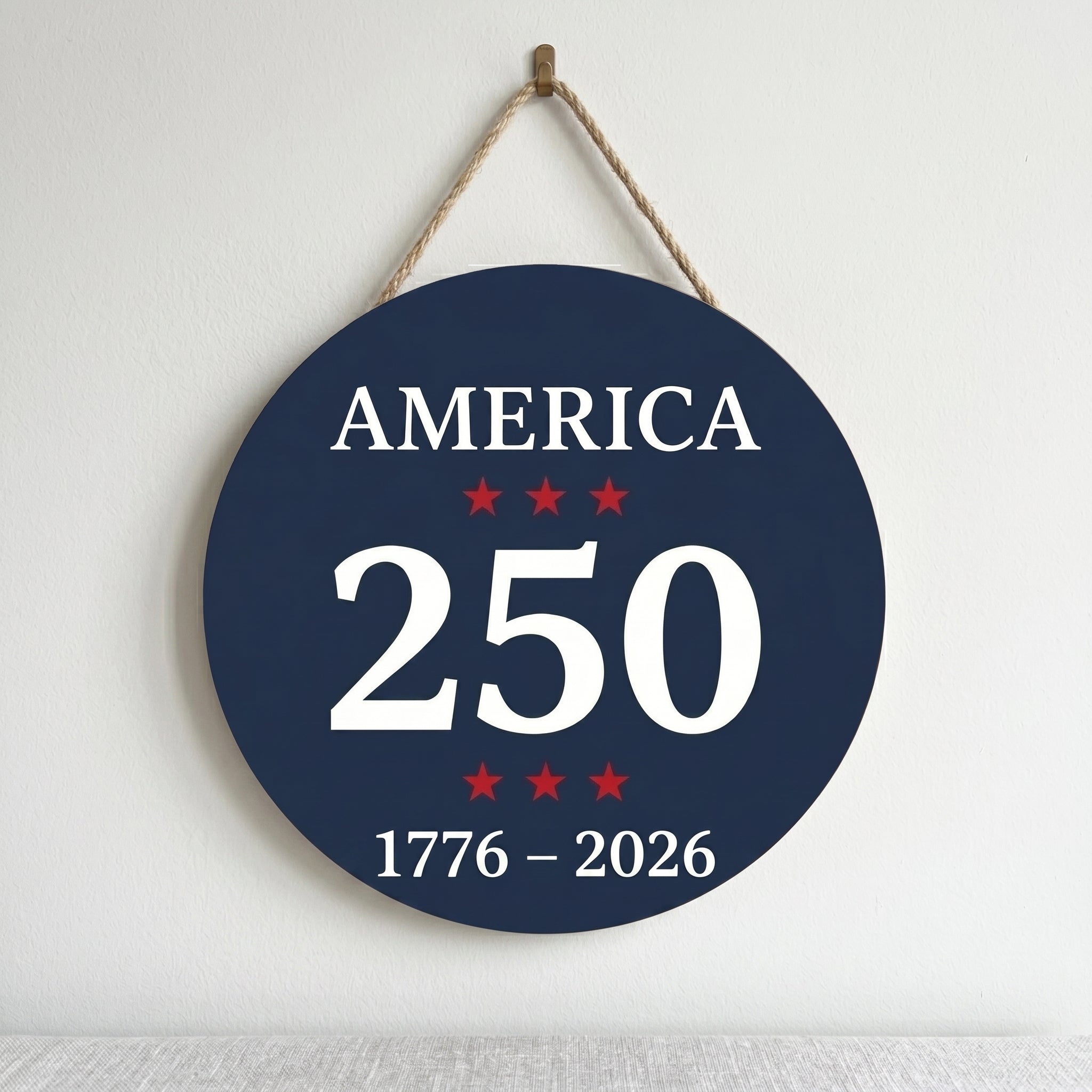 We The People 250th America Anniversary Wooden Sign