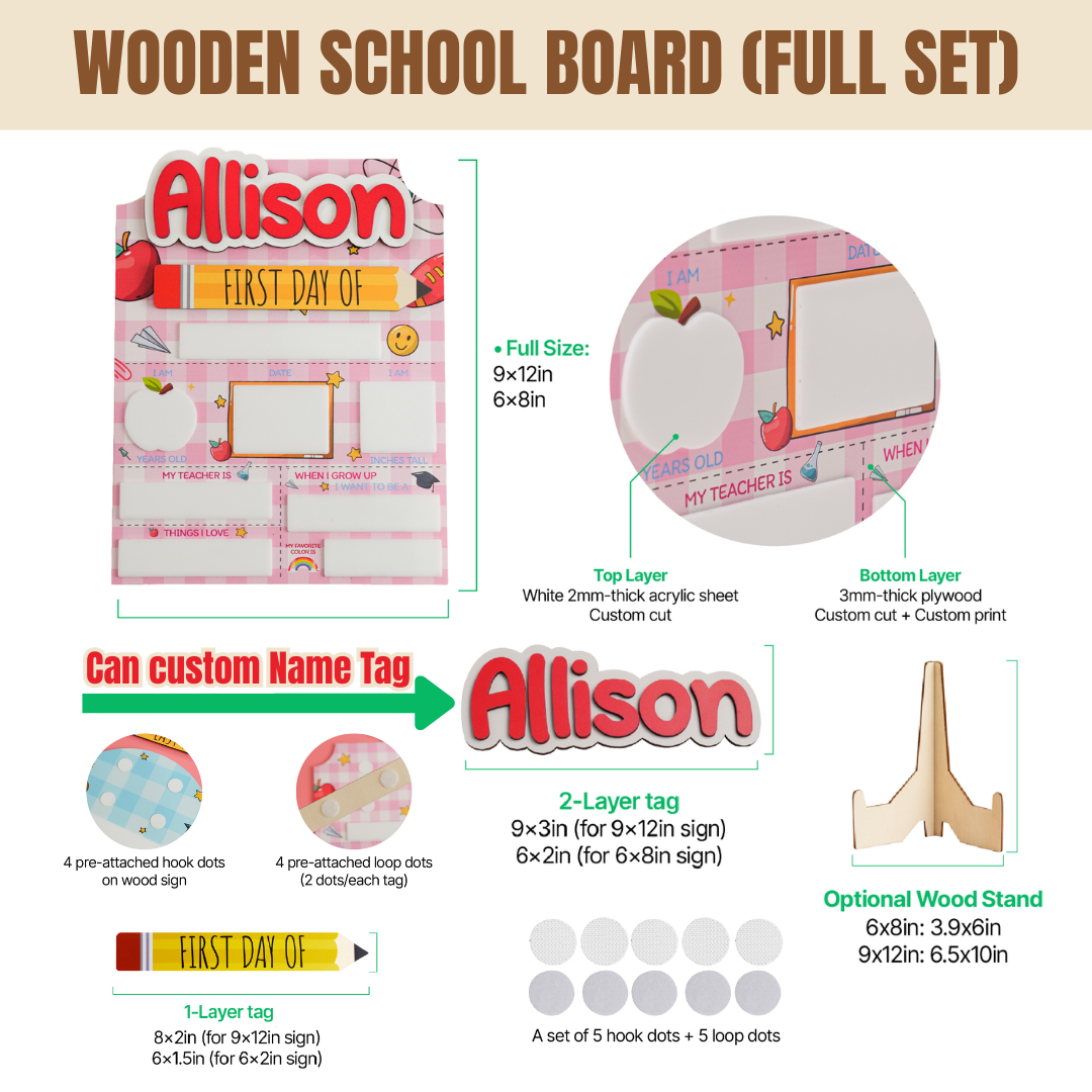 Personalized Firefighter First Day School Board, Reusable Dry Erase Board, Back to School Sign