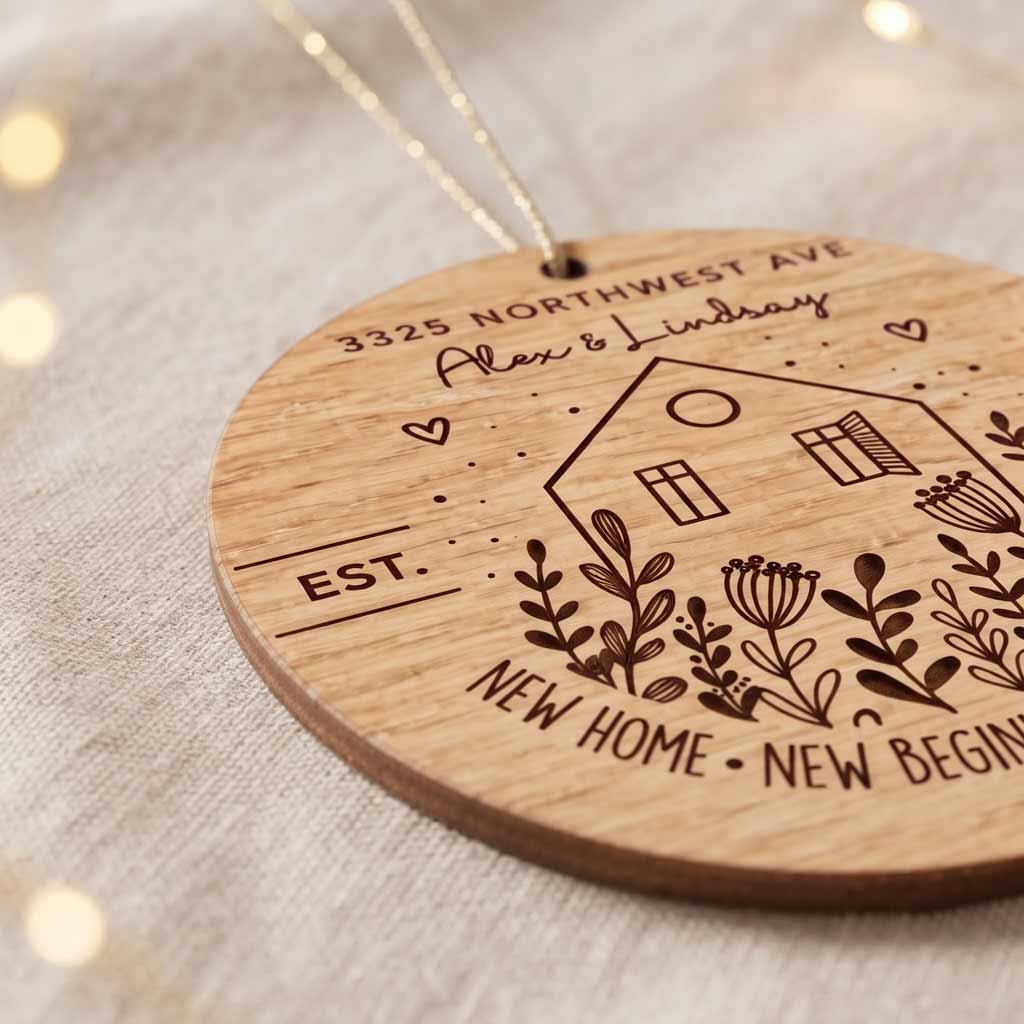 New Home New Beginning New Memories 2026 Custom Wooden Christmas Ornament