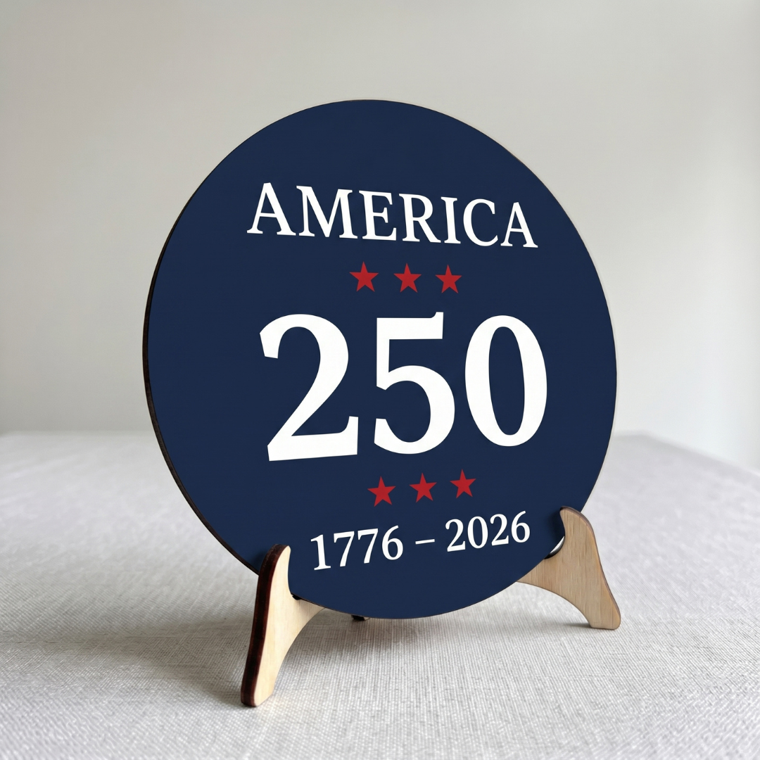 We The People 250th America Anniversary Wooden Sign