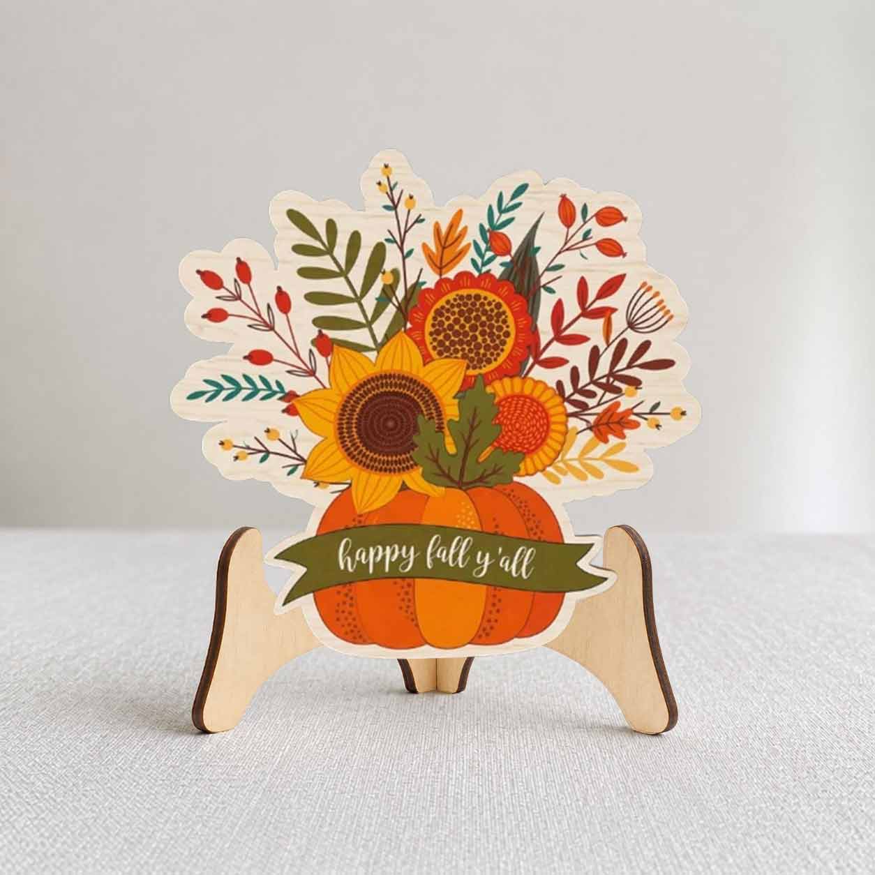 Fall Porch Decor, Pumpkins Vase Hello Fall Wooden Fall Door Hanger,  Front Door Sign, Farmhouse Fall Decor