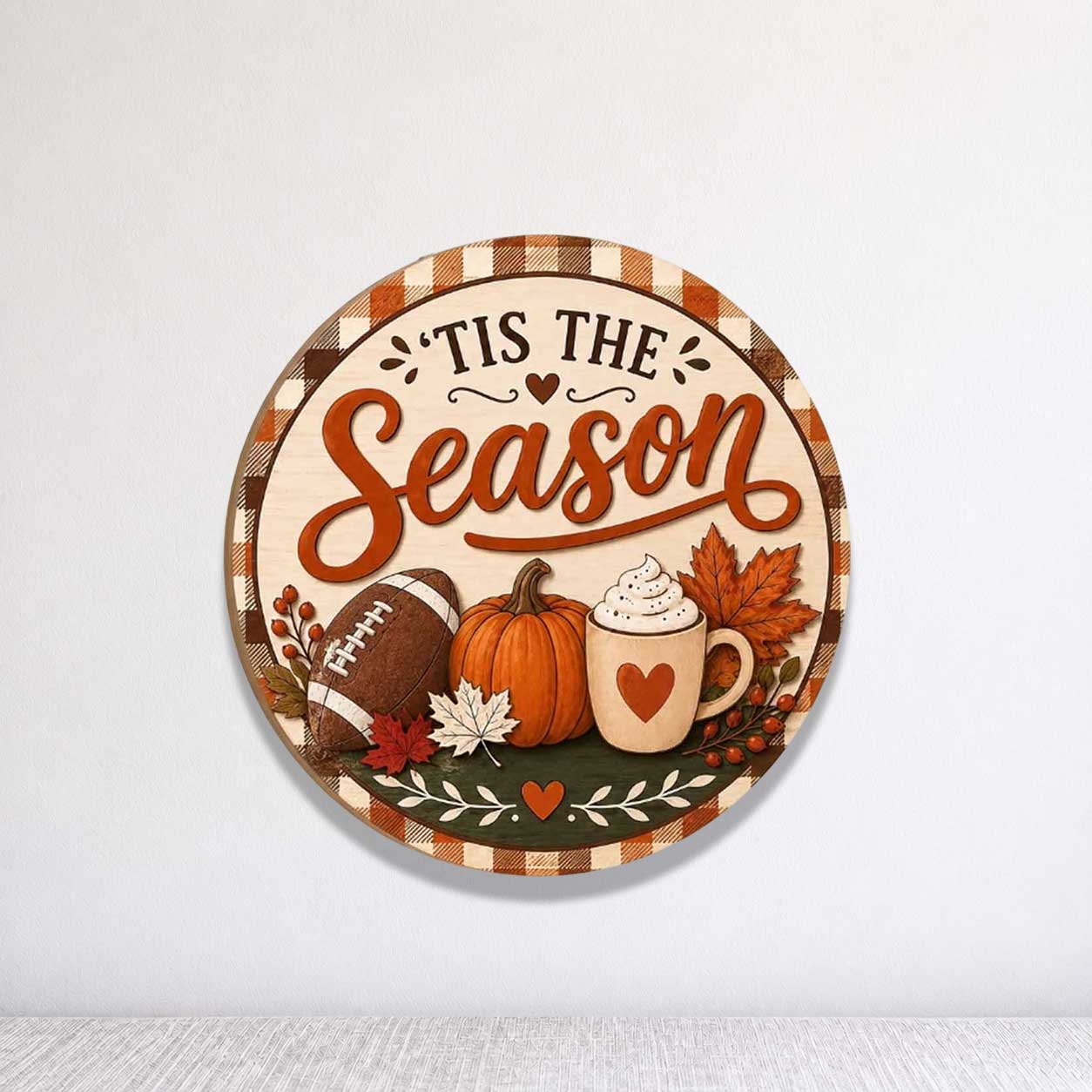 Fall Porch Decor, Pumpkins Vase Hello Fall Wooden Fall Door Hanger,  Front Door Sign, Farmhouse Fall Decor