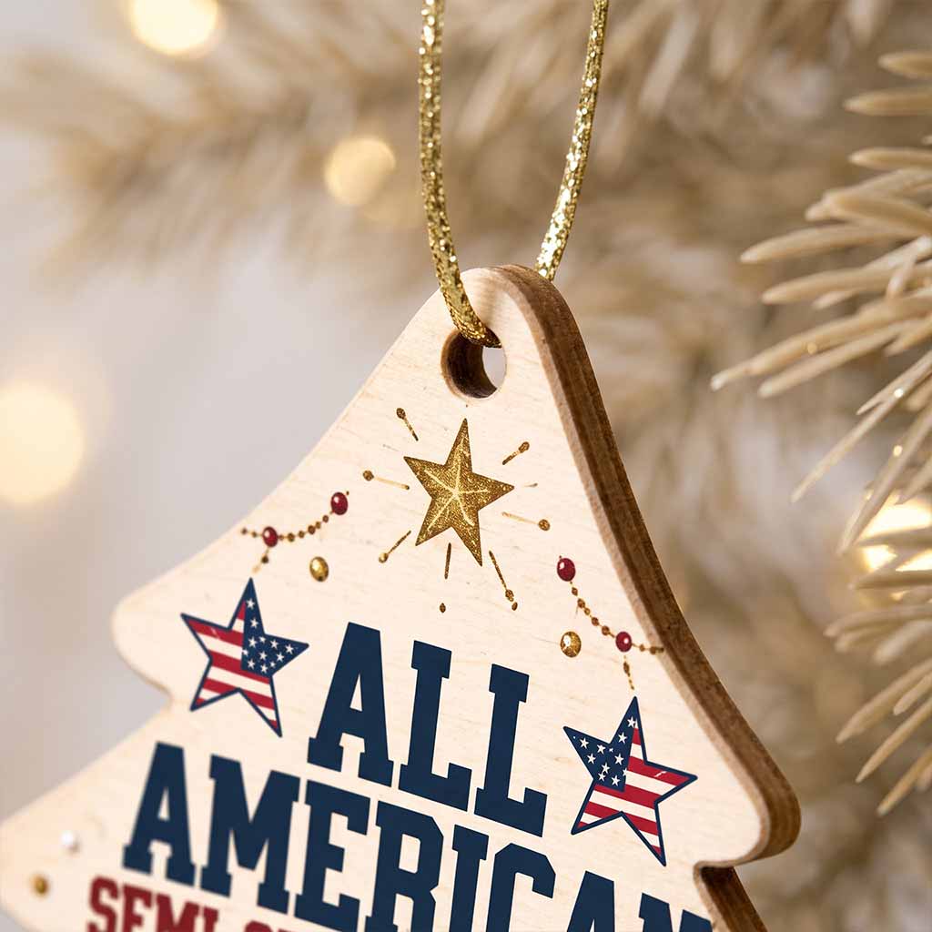 All American Semi-Quincentennial 250th Birthday Patriotic America's 250th Freedom Heritage Wooden Ornament